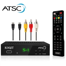 Free HD Atsc Digital Converter Box Clear QAM TV Tuner Receiver USB Media Player