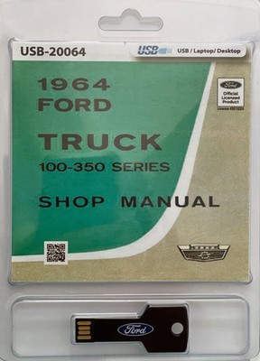 1964 Ford Truck F100 F250 F350 P100 P350 Shop Manual Service Repair on USB