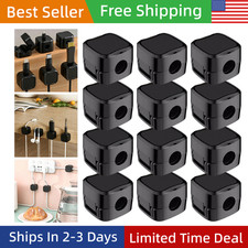 12Pcs Cable Clips Self-Adhesive Cord Management Wire Holder Organizer Clamp NEW
