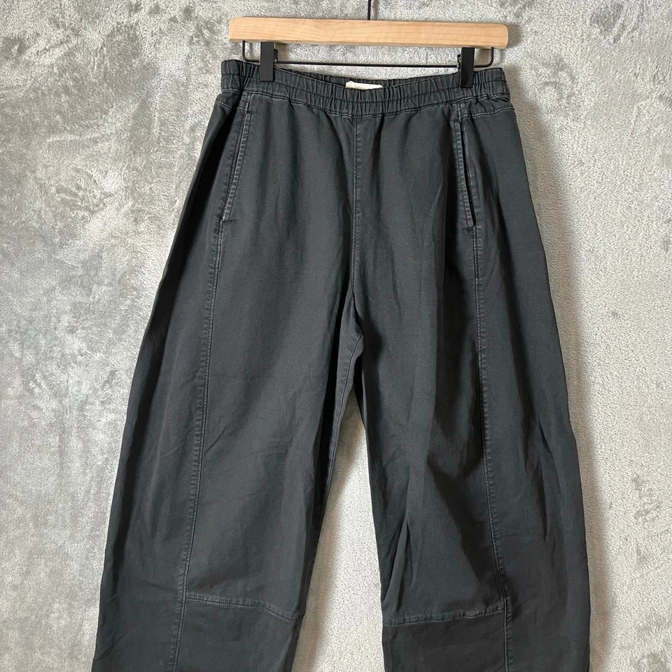 Pantalones Pilcro Anthropologie Izzie Relajados Pull On Barrel Talla Pequeña Lavados Negros Foto 3 de 4