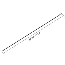 10pcs Black Wire Keychain 2x300mm Key Ring Loop Cable PVC Coated Stainless Steel