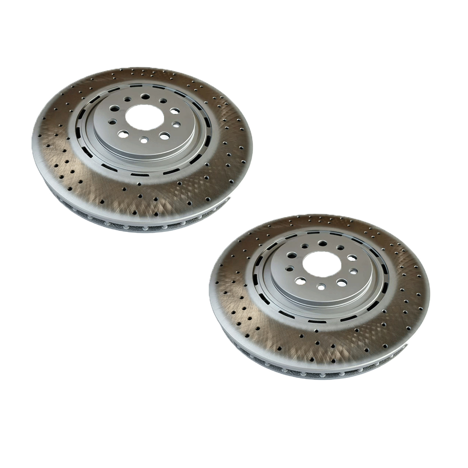 2Pcs Front Brake Disc Dimpled Rotors For Maserati Levante S 2017-2022