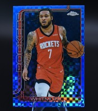 2025-26 Topps Chrome Cam Whitmore Blue X-Fractor Refractor SP Rockets Xfractor