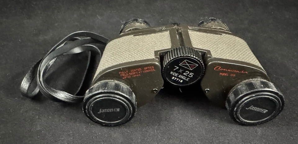 Vintage Jason Commander 7x25 Binoculars Model 109 - Fully Coated Optics w/ Case - Image 2 of 4