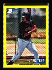 2021 Bowman Heritage #208 Jose Tena Chrome Prospects Yellow Refractor