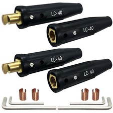 2 Pack LC-40 Welding Leads Quick Connector, Welding Cable Connectors, Male  F...