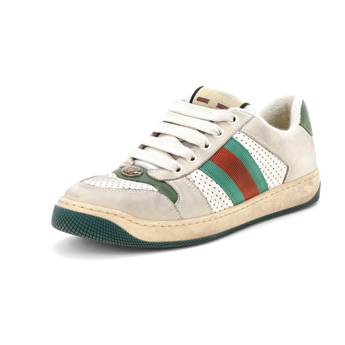 Gucci Screener Sneakers Fabric and Leather | eBay