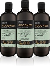 Image of Baylis & Harding Goodness Oud Cedar and Amber Body Wash 500 ml (Pack of 3)
