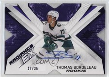 2022-23 SPx Radiance F/X Rookies Purple 27/35 Thomas Bordeleau #RFX-80 Auto xr1
