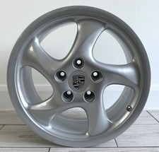 Genuine Porsche 993 Carrera 18” Hollow-Spoke Front Wheel (7.5J) - Gloss Silver