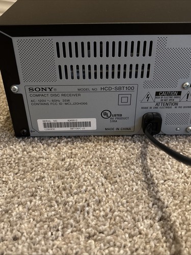 Sony CMT-SBT100 CD Receiver Bluetooth Audio System Tested, No Remote No Speakers - Picture 10 of 15