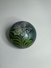 Orient & Flume 1978 Signed Art Glass Paperweight Floral Iridescent Studio Glass — photo 1