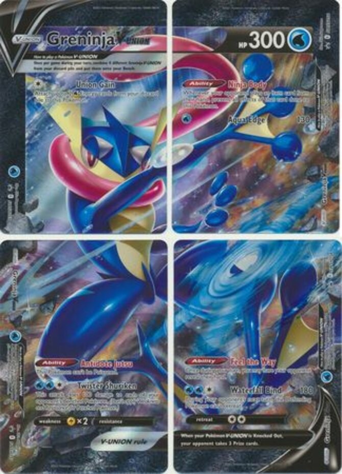 Greninja V-Union [Set of 4] - SWSH Black Star Promos - NM - SWSH Promo