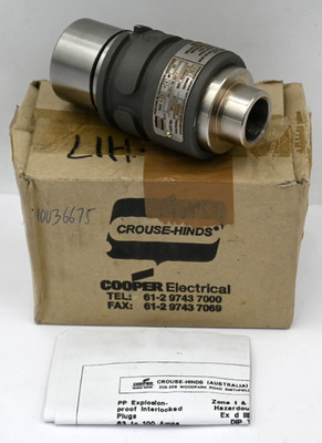 COOPER CROUSE-HINDS PP203B FLAMEPROOF PLUG 20A 3P B LOCK