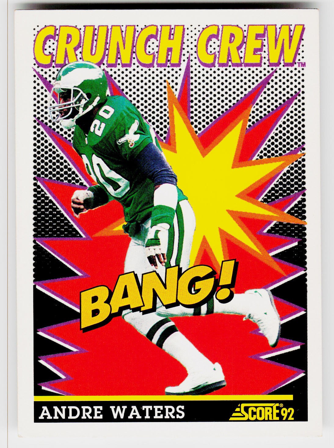 Andre Waters, 1992 Score, #516, Philadelphia Eagles,