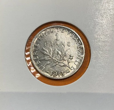 1 Franc Semeuse 1913 TTB SUP Argent III République, 1871-1940 - Photo 1/2