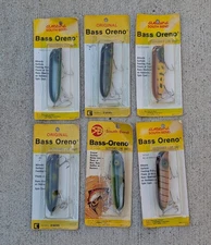 Vintage New Old Stock South Bend Bass Oreno Fishing Lures Lot Of 6