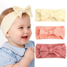 Baby Girls Headbands with Bows, Infant Toddler Headwrap Hair Accessories