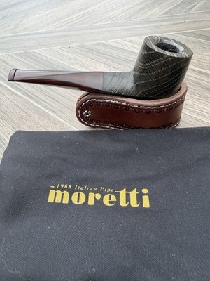 Moretti Italian Poker Tobacco Pipe with Cloth Bag.