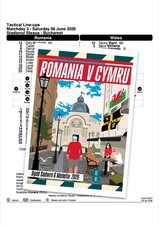 ROMANIA v WALES 6 June 2026 Friendly pre WC-2026 Wales FAN 12 pg + OFFICIAL LU