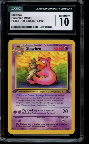 Slowbro (1st Edition) graded CGC 10 for sale on eBay