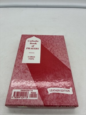 Catholic Book of Prayers Burgundy Leather Edition New Large Type 2005 New Case