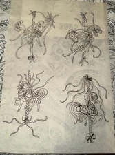 2 Sets  8 Carousel Horses  Tri Chem Liquid Embroidery #2952 Use As Quilt Blocks