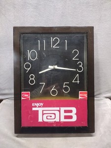 Vintage Tab Soda Advertising Clock / Everbrite 