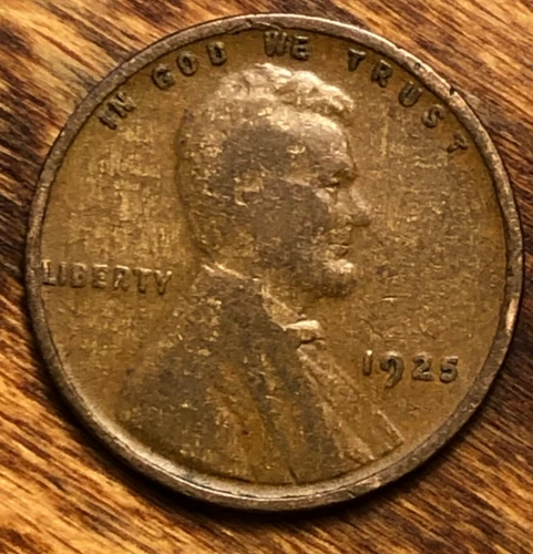 1925 Lincoln Wheat Cent Unique Eye Appeal Improper Alloy Mix Error Woody