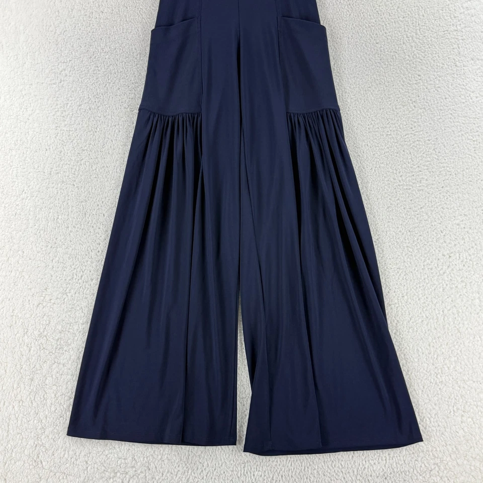 Pantalones Last Tango Bolsillo Palazzo Mujer Pequeños Azul Pull On Pierna Ancha Elastizados Informales Foto 3 de 4