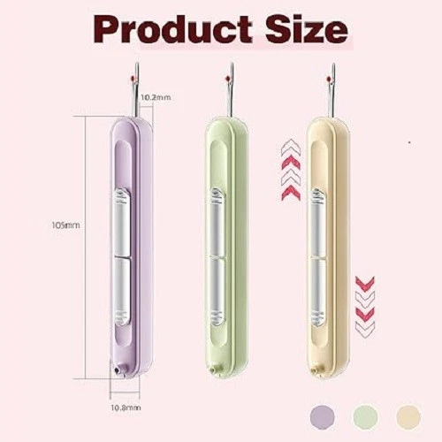 Paquete de 3 enhebradoras de agujas, 2025 mejorado enchufables 2 en 1 enhebradoras de agujas rasgadoras de costuras Foto 2 de 4