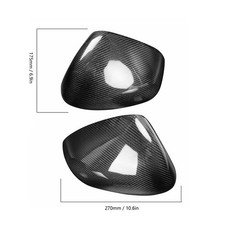 2pcs Rearview Mirror Cover AddOn Carbon Fiber Decorative Cap Fit For