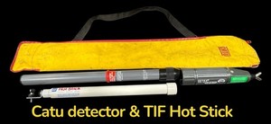 Biddle Catu DETEX CL4/03-36/2US Neon Voltage Detector + Case + TIF 310 Hot Stick