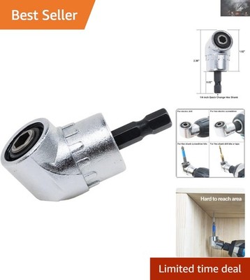 Right Angle Drill Attachment - 105 Degree Angle for Tight Spaces & Quick Change