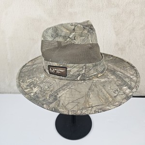 Realtree Camo Stretch Mesh Outback Safari Hat L/XL Hunting Fishing Outdoor Sun