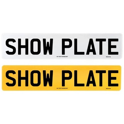 Show Plates - Front & Rear License Plates Number Plates Show Standard 2D Printed