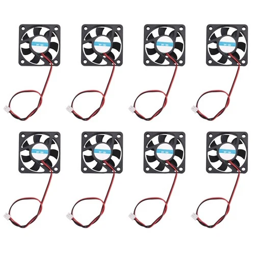 8pcs 50mm X 50mm X 10mm 5010 DC 12V 0.1A 2Pin Brushless Cooling Fan I3C87778