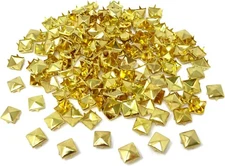Honbay 200PCS 10mm Golden Nailheads DIY Metal Punk Spikes Spots Square... 