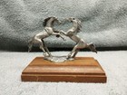 Vintage Pewter Rearing Horses Figurine — photo 3