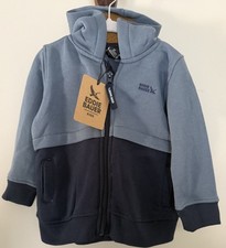 Eddie Bauer Kids 2T Sherpa Lined Zip Hoodie Blue Navy NWT Imperfect