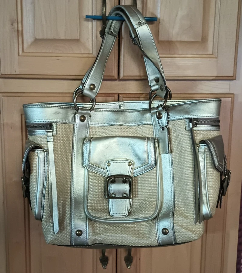 Coach Legacy Shoulder Bag Women's Straw Exterior Bags & Handbags