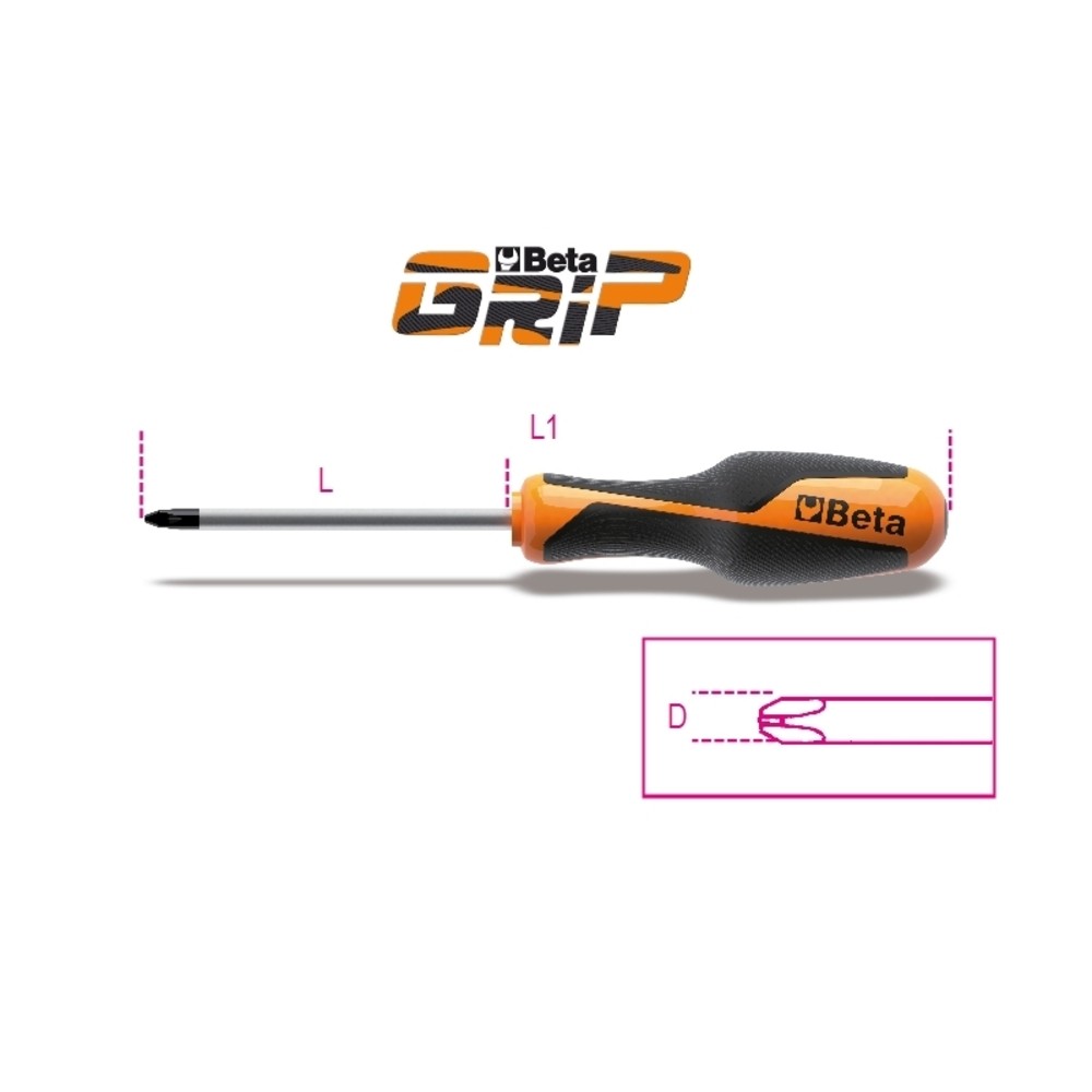 Screwdriver BETA for Screws Of Cross Phillips ph2x6x150 for Moto