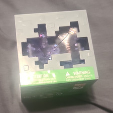 Minecraft Jelly Cube Squishy With Rare Gold Plated Minecraft Pick Axe Purple