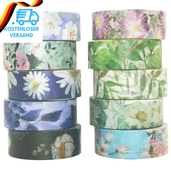 Yubbaex Washi Tape Set Masking Tape Dekoratives Klebeband FüR Scrapbooking, Bull-image