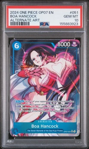 2024 One Piece OP07 EN Boa Hancock Alternate Art #051 PSA 10 GEM MINT