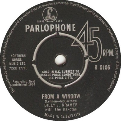 Billy J. Kramer & The Dakotas - From A Window (VINYL)