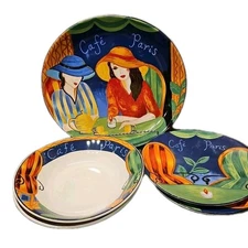 6 Piece Vintage Sango CAFE PARIS Classic Dinner Set - Service for 2