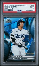 2025 TOPPS CHROME BLACK BLUE LAVA #50 SHOHEI OHTANI 19/150 PSA 9