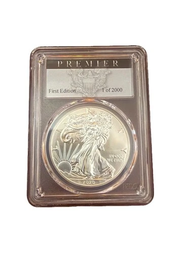 2020 $1 American Silver Eagle Premier First Edition 1 of 2000! PCGS MS70