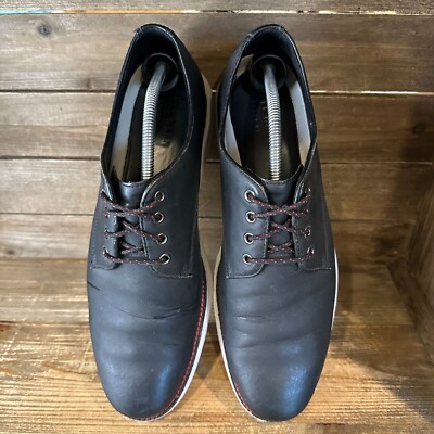 Mens Cole Haan Original Grand Black Leather Plain Toe Derby  display picture 2